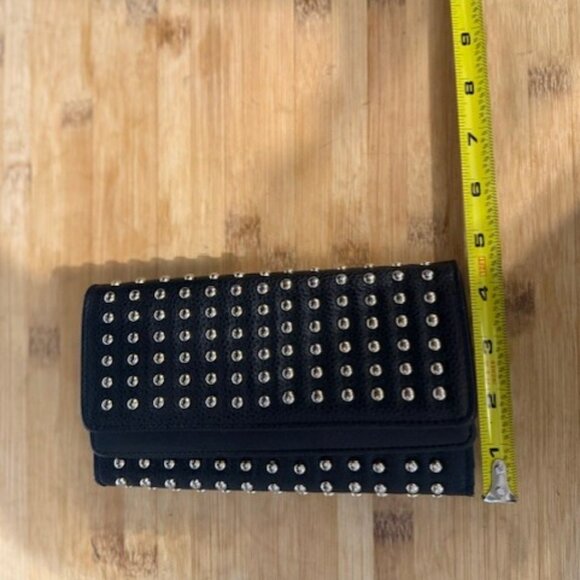 Studded Long Clutch Wallet - Coin Purse & Card Holder - Picture 15 of 16